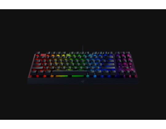 Razer Blackwidow V3 Tenkeyless langallinen pelinäppäimistö, RGB LED, USB, US, keltainen kytkin, Juoda