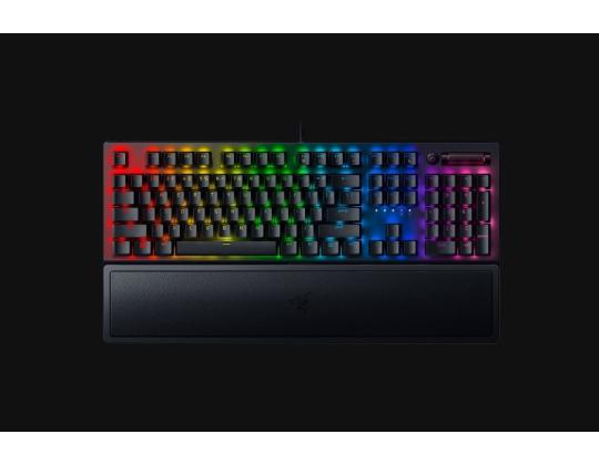 Razer Blackwidow V3 langallinen pelinäppäimistö, RGB LED, USB, US, vihreä kytkin, musta