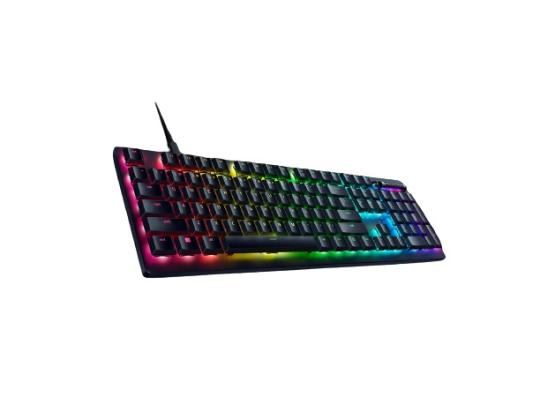 Razer DeathStalker V2 langallinen pelinäppäimistö RGB LED, USB, DE, lineaarinen optinen punainen kytkin, Juoda