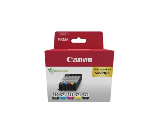 Canon PGI-570PGBK/CLI-571 (0372C006) mustekasettien monipakkaus, PGBK/C/M/Y/BK