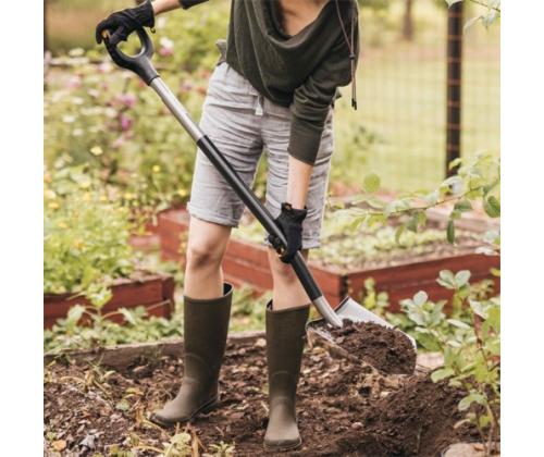 Fiskars Ergonomic 1066708 Terävä lapio, harmaa