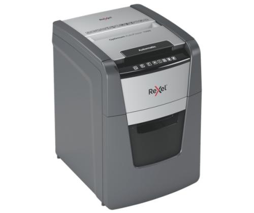 Rexel Optimum AutoFeed+ 100M paperisilppuri, mikrosilppuri 2x15mm 55dB P-5 34L, harmaa/musta