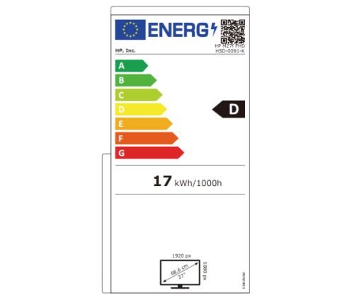 HP M27f -näyttö 27" (68,6 cm) IPS, FHD 1920x1080, 5ms, 300 cd/m2, 75Hz, musta/hopea