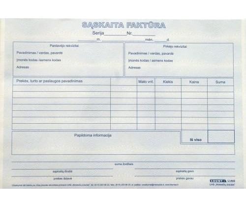 Sąskaita faktūra, A5, 2x50 0720-042