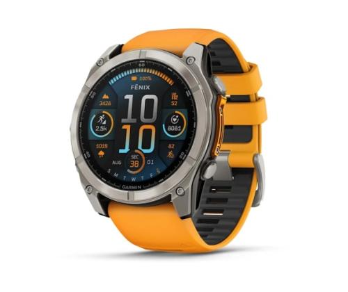Garmin Fenix 8 älykello 51 mm AMOLED Sapphire,Titanium,Spark oranssi / grafiitti silikoni ranneke