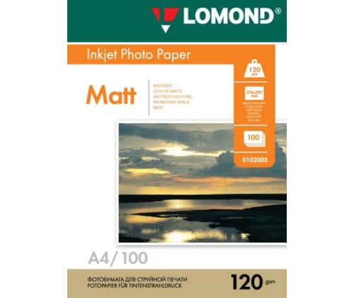 Lomond Photo Inkjet Paper Matte 120 g/m2 A4, 100 arkkia