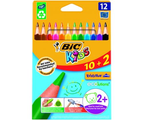 BIC värikynät EVOLUTION TRIANGLE 12 väriä 8871462