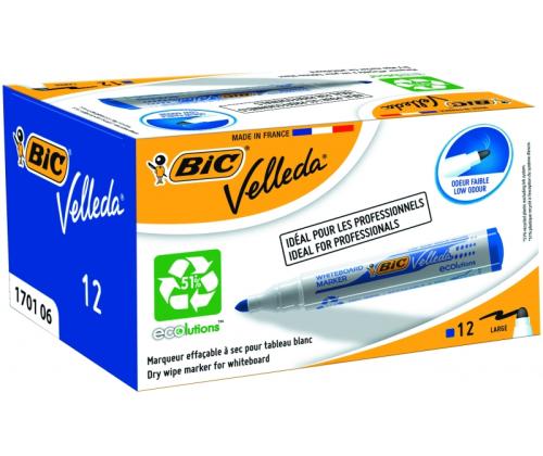 Tahvlimarker BIC VELL 1701, 1-5 mm, sininen, karp 12 tk 701061