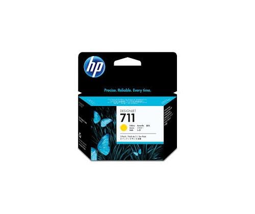 HP 711 3-pack (CZ136A) mustekasetti, keltainen (SPEC)