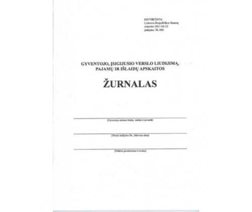 Gyventojo, įsigijusio verslo liudijimą, pajamų ir išlaidų apskaitos žurnalas, A5 (36) 0720-065