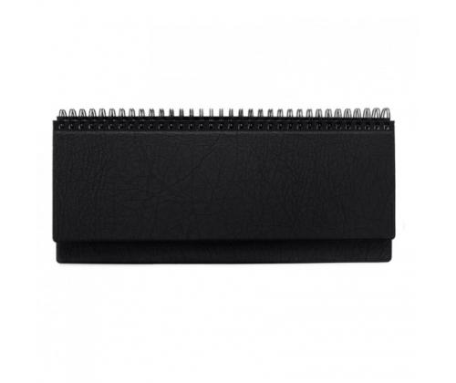 Vaakasuora pöytäkalenteri Memo PVC 2026m. Musta