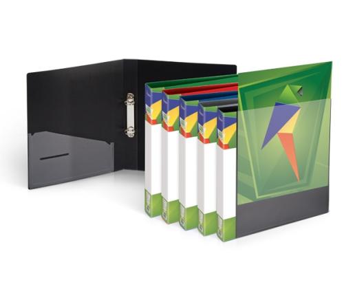 Kirjanpitokansio Forpus, A4 / 30 mm, 2 rengasta, Ø 16 mm, muovia, sininen