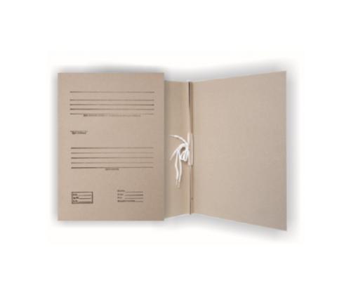 Kansio SMLT, arkistokäyttöön, A4 2cm, 400g, 2 hihnaa, painatuksella, ruskea, kartonki