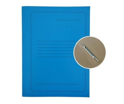 Projektikansio A4-kartonki Smiltainis metalliklipsillä, painettu sinisellä värillä