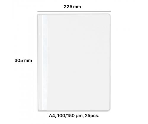 AD-luokan raporttikansio 100/150 Valkoinen, 25 kpl/pakkaus.