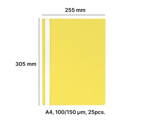 AD-luokan raporttikansio 100/150 keltainen, 25 kpl/pakkaus.