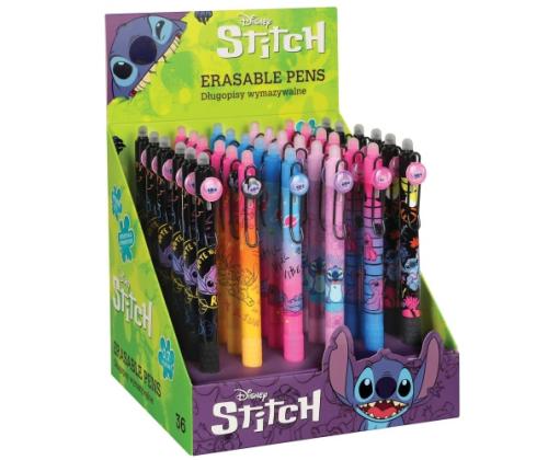 Vedettävä kumipäällysteinen pyyhittävä kynä CoolPack Disney Stitch Musta