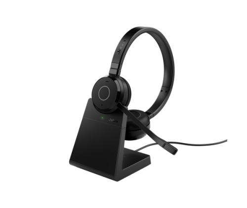 Jabra Evolve 65 TE MS Stereo Link390a langattomat kuulokkeet, Bluetooth, USB-A, latausteline, musta