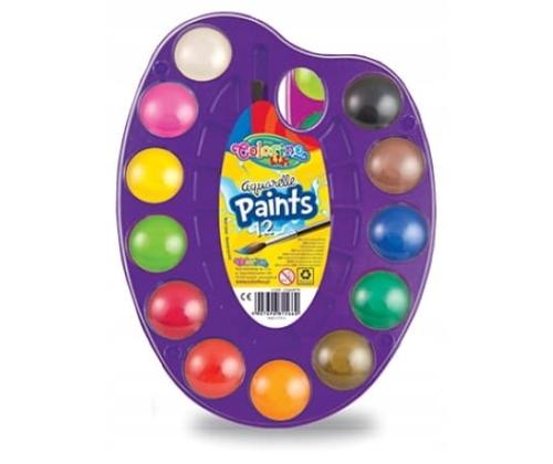 COLORINO Kids Vesiväripaletti 12 väriä