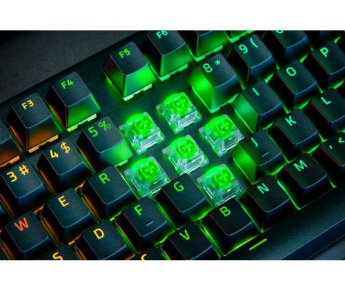 Razer BlackWidow V4 Pro -pelinäppäimistö langallinen, USB QWERTY, US, vihreä kytkin, musta, musta