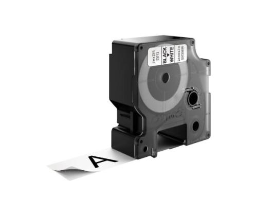 DYMO D1 Standard 53713 (S0720930) tarranauha, 24mm x 7m, musta valkoisella värillä