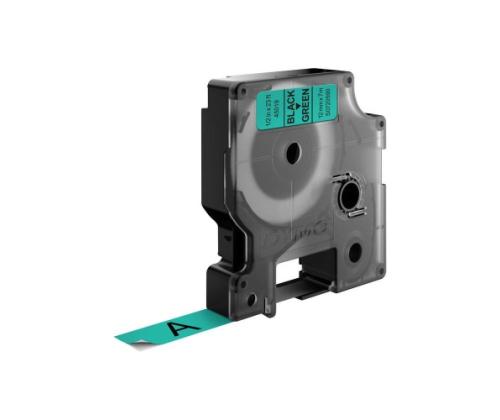 Dymo 45019 (S0720590) Tarranauha 12mm x 7m, musta ja vihreä