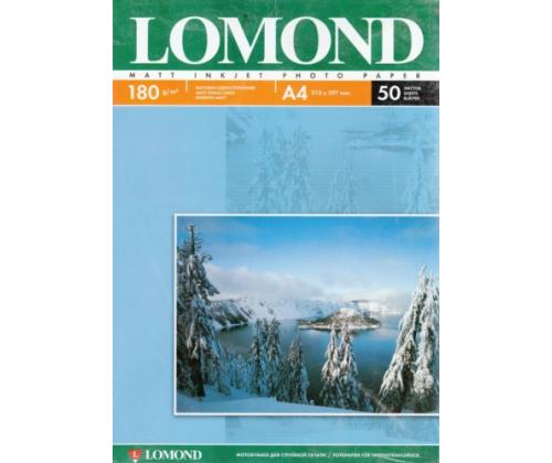 Lomond-valokuvamustesuihkupaperi matta 180 g/m2 A4, 50 arkkia