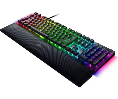 Razer BlackWidow V4 langallinen pelinäppäimistö USB, vihreä kytkin, tunto- ja napsautuskytkin, US, musta