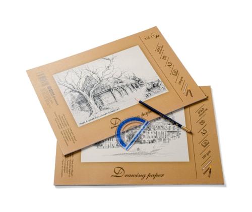 Piirustus- ja luonnostelupaperi SMLT A3, 160 g/m2, 20 arkkia, liimattu