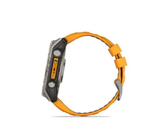 Garmin Fenix 8 älykello 51 mm AMOLED Sapphire,Titanium,Spark oranssi / grafiitti silikoni ranneke