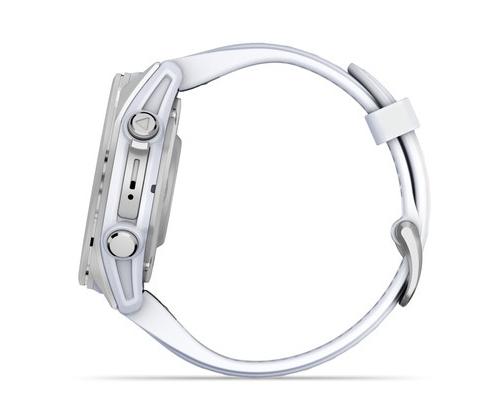 Garmin Fenix 8 -älykello 43 mm AMOLED hopea ja Whitestone-silikoniranneke