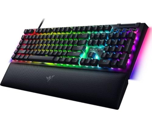 Razer BlackWidow V4 langallinen pelinäppäimistö USB, vihreä kytkin, tunto- ja napsautuskytkin, US, musta