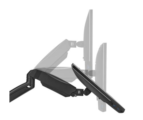 Up Up Premium yhden näytön näytön varsi 17-32'', VESA 75x75, 100x100, mattamusta