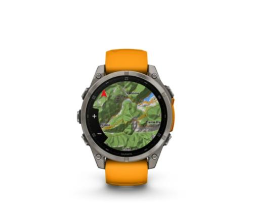Garmin Fenix 8 älykello 47 mm AMOLED Sapphire,Titanium,Spark oranssi / grafiitti silikoni ranneke