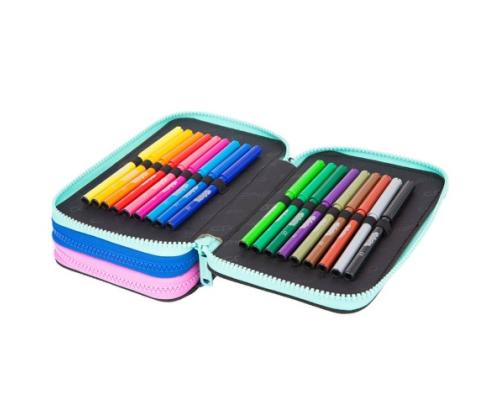 Kolmikerroksinen kynäkotelo, jossa on varusteet CoolPack Jumper 3 TENNIS STAR