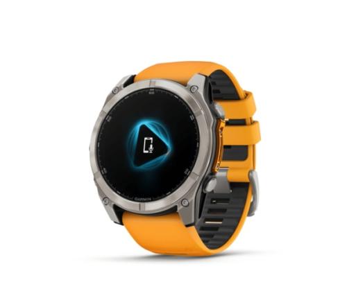 Garmin Fenix 8 älykello 51 mm AMOLED Sapphire,Titanium,Spark oranssi / grafiitti silikoni ranneke