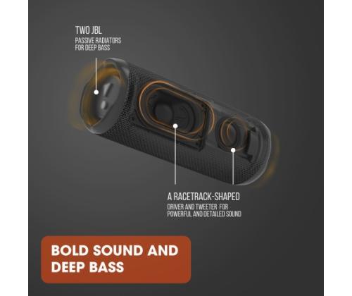 JBL Flip 6 kannettava kaiutin, langaton, Bluetooth, musta (käytetty)