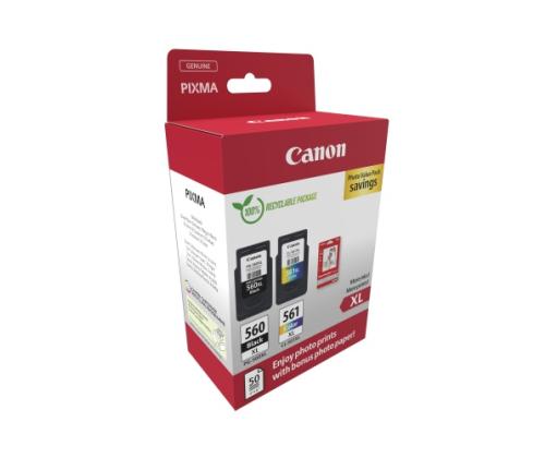 Canon CRG PG-560XL/CL-561XL (3712C008) mustekasettien monipakkaus, BK/CMY