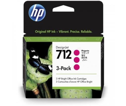 HP Ink No.712 Magenta kolmipakkaus (3ED78A)