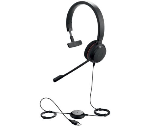 Jabra Evolve 20 MS Mono langalliset kuulokkeet, USB-A, musta
