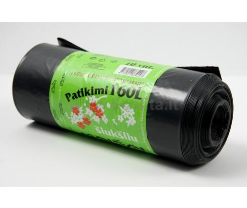 Roskapussit Plasta Prof., 160l/10kpl, 40micron, LDPE