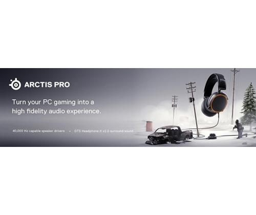 SteelSeries Arctis Pro langalliset pelikuulokkeet, 3,5 mm jakki, USB, musta