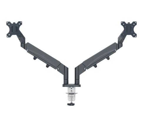 Leitz 65370089 Ergo Tilaa säästävä kaksoismonitorivarsi, tummanharmaa