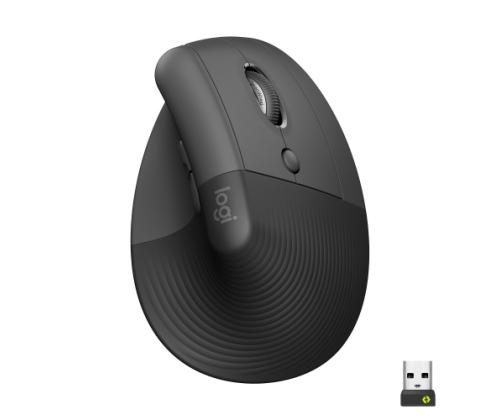 Langaton ergonominen hiiri Logitech Lift, Grafiitti