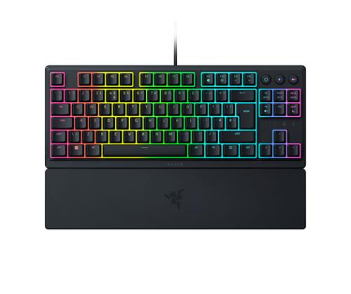 Razer Ornata V3 Tenkeyless Wired Gaming näppäimistö, matalaprofiilinen, RGB LED, USB QWERTY, US, musta