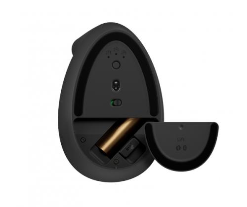 Logitech LIFT vasen langaton hiiri, RF Wireless + Bluetooth, 4000 DPI, grafiittipunainen