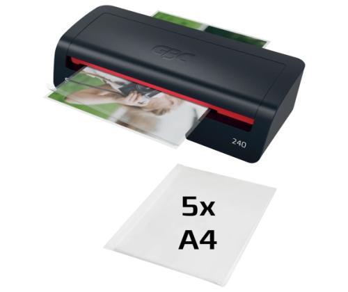 GBC 240 kotitoimiston laminointilaite A4, 400 mm/min, musta/punainen
