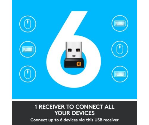 Logitech Marathon M705 langaton hiiri, langaton RF, 1000 DPI, hiilenvärinen