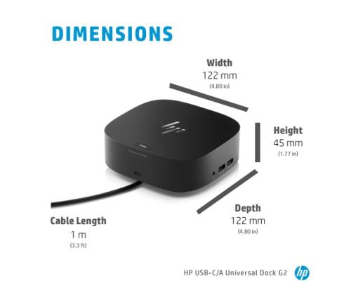 HP USB-C Dock G5 (5TW10AA) telakointiasema, musta