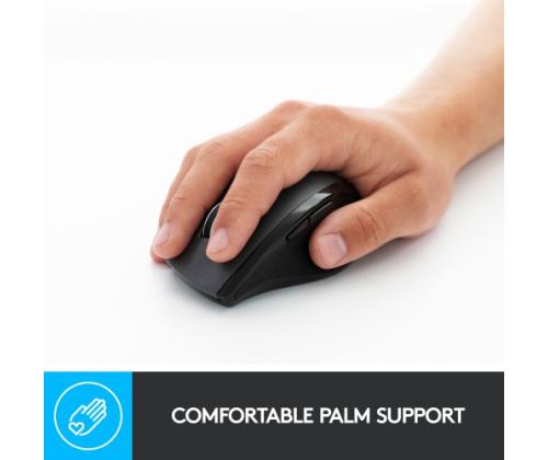Logitech Marathon M705 langaton hiiri, langaton RF, 1000 DPI, hiilenvärinen